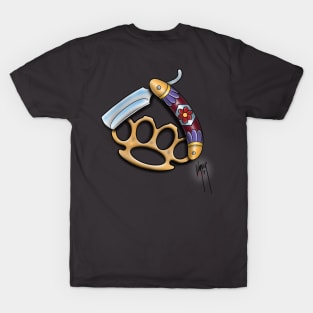 Brass knuckles and razor T-Shirt